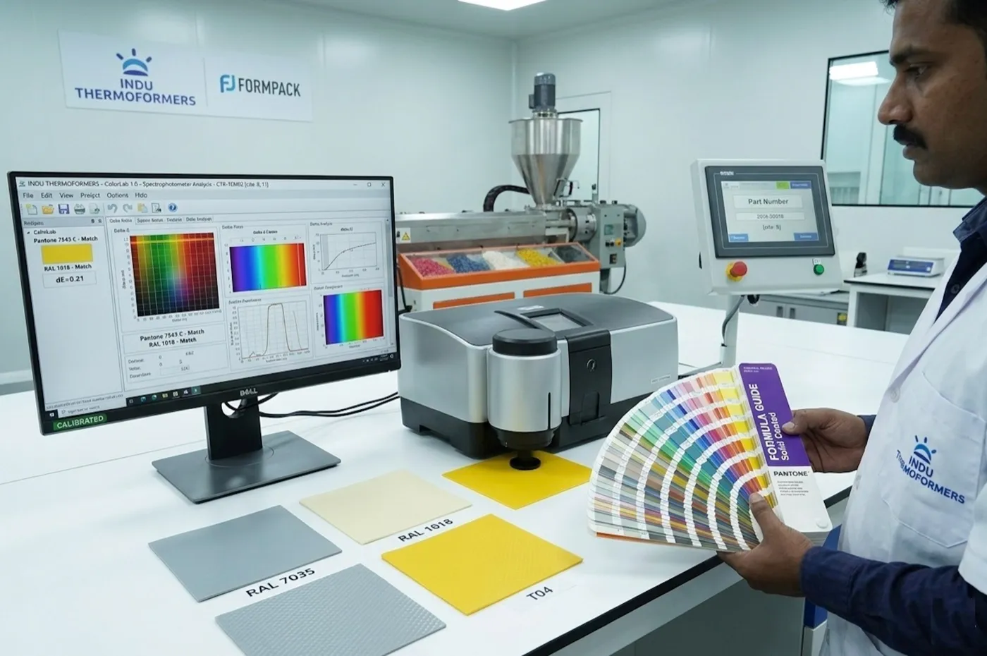 In-house colour-matching lab