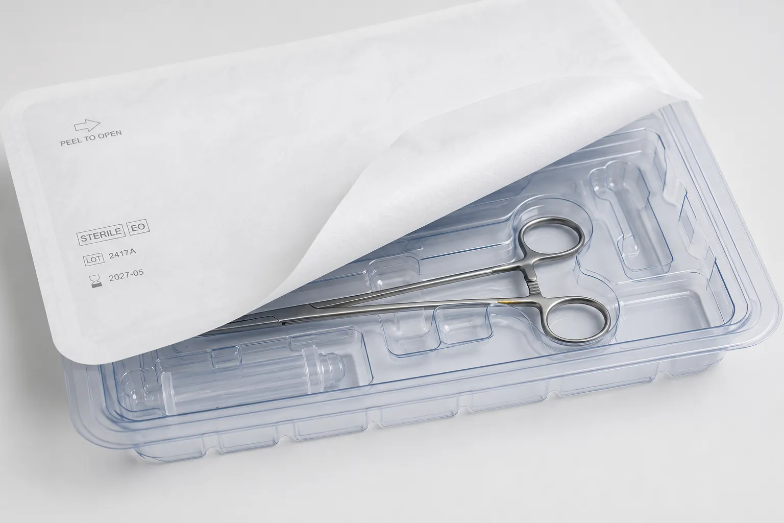 Sterile-barrier device trays for a European OEM
