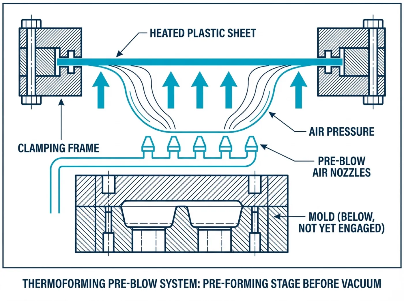 Vacuum forming — technical process diagram