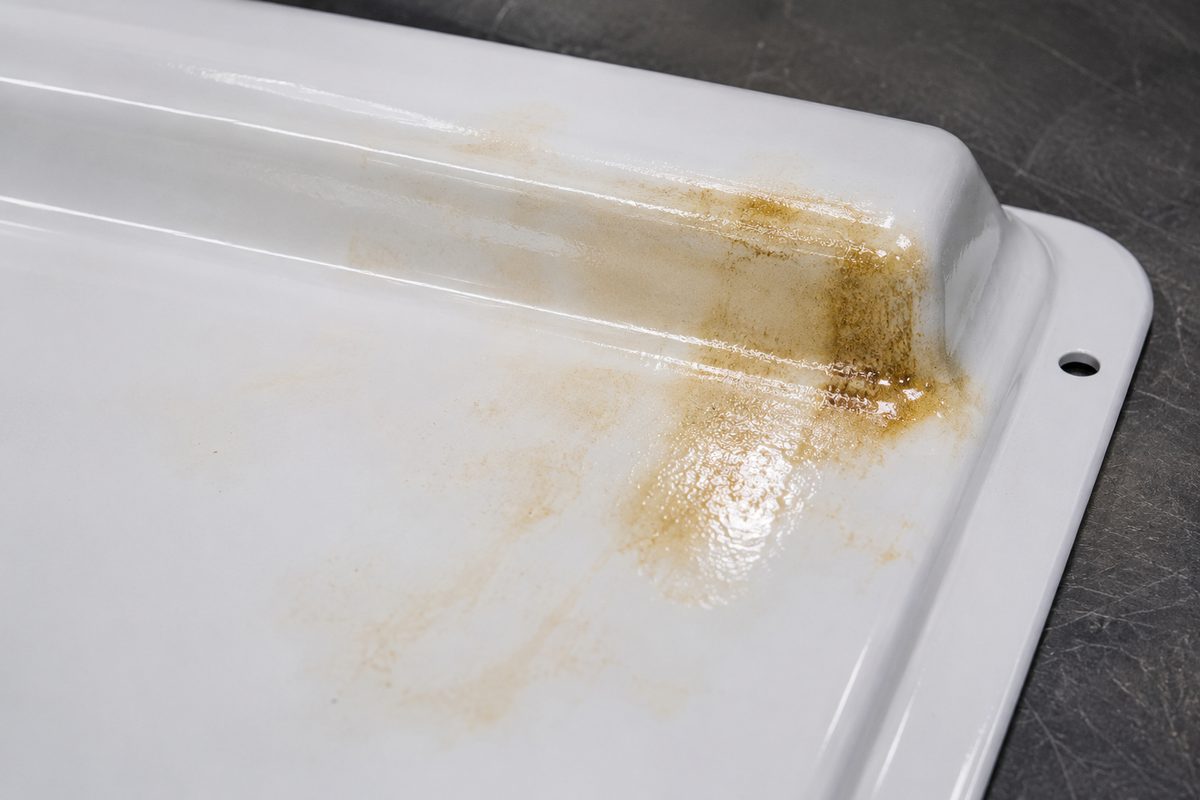 Scorching & burn marks — visual reference of the defect on a thermoformed part
